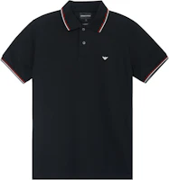 Emporio Armani Slim Fit Black Polo Shirt with Eagle Logo. 8N1FB4-1JPTZ-0999 Emporio Armani Slim Fit Black Polo Shirt with Eagle Logo. 8N1FB4-1JPTZ-0999