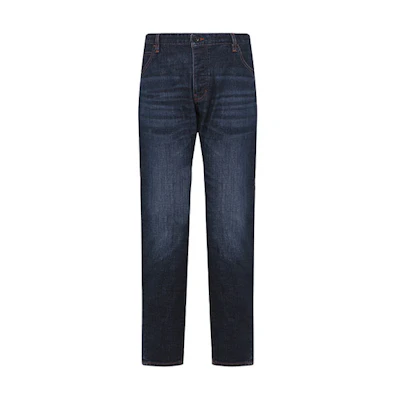 Emporio Armani Slim Fit Distressed Jeans in Dark Blue. 6K1J09-1DQ2Z-0942