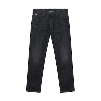 Emporio Armani Slim Fit Jeans with Back Logo Patch Black. 8N1J06-1D5QZ-0006