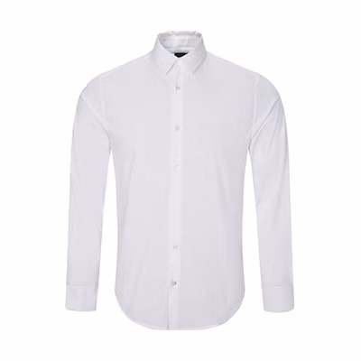 Emporio Armani Slim Fit Plain Long Sleeve Casual Shirt White 8N1C09-1N06Z-0100