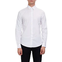 Lookbook Emporio Armani 修身款白色素面長袖休閒襯衫 8N1C09-1N06Z-0100