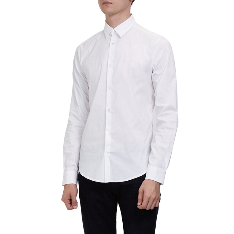 Purchase Kemeja Kasual Lengan Panjang Slim Fit Emporio Armani Putih Polos 8N1C09-1N06Z-0100