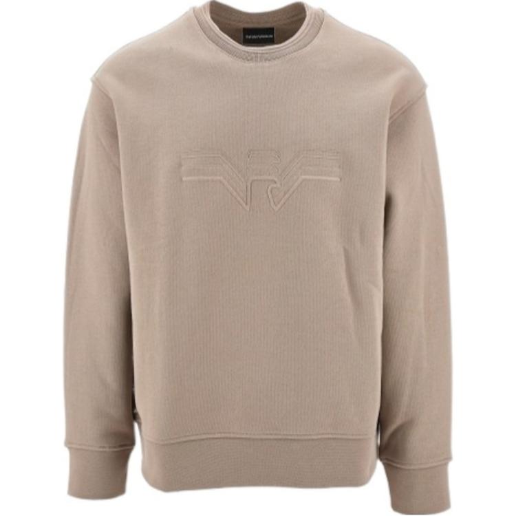 Emporio Armani Slim Fit Solid Crewneck Sweatshirt Light Brown 3D1M75-1JWPZ-0650