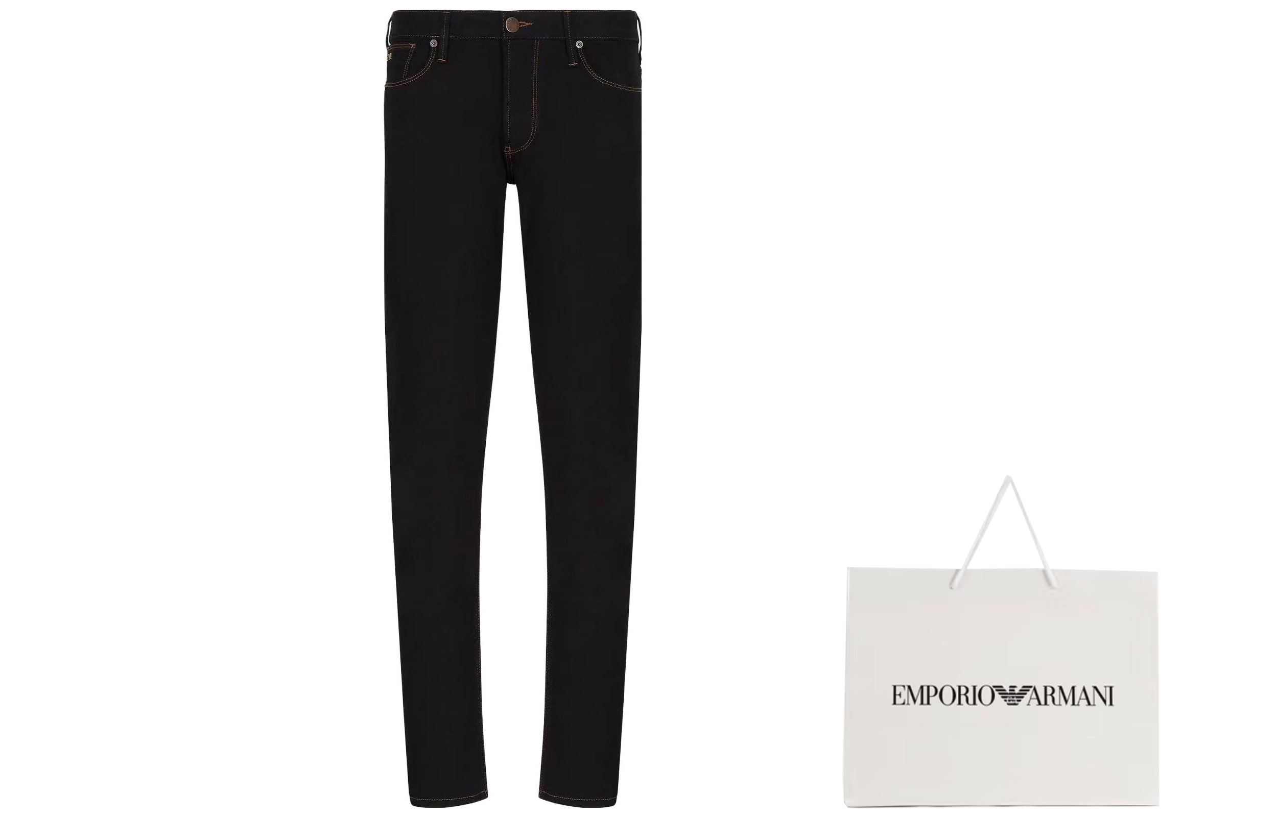 Lookbook Emporio Armani 鷹標直筒修身牛仔褲 - 深藍色 8N1J06-1D5QZ-0941