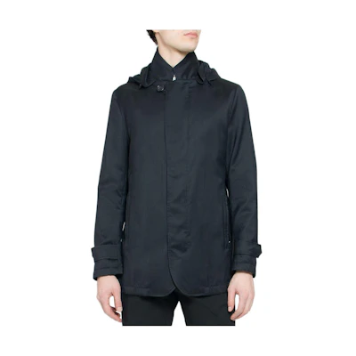 Emporio Armani Solid Black Hooded Long-Sleeve Jacket RSB03W-RS902-922