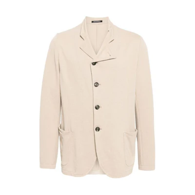 Emporio Armani Solid Color Button-Up Jacket Light Brown E31G5-7F173-3112