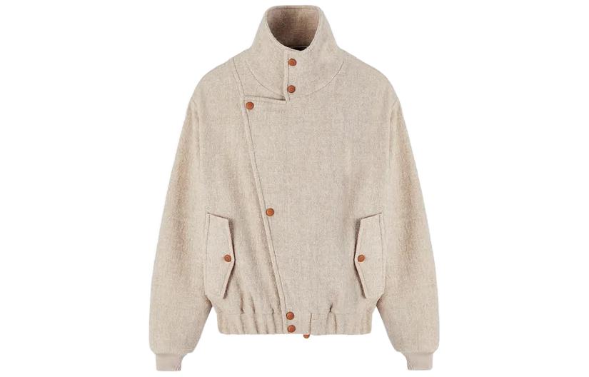 Emporio Armani Solid Color Button Jacket Light Brown 3SGOB09CT-02021-U6AU