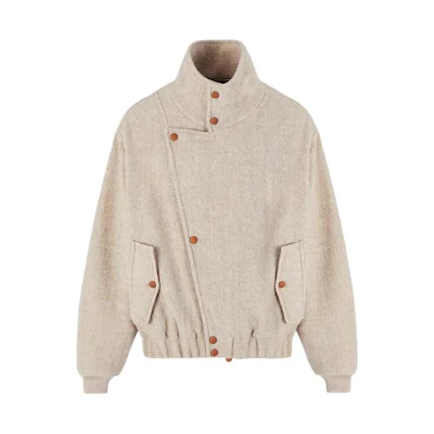 Emporio Armani Solid Color Button Jacket Light Brown 3SGOB09CT-02021-U6AU