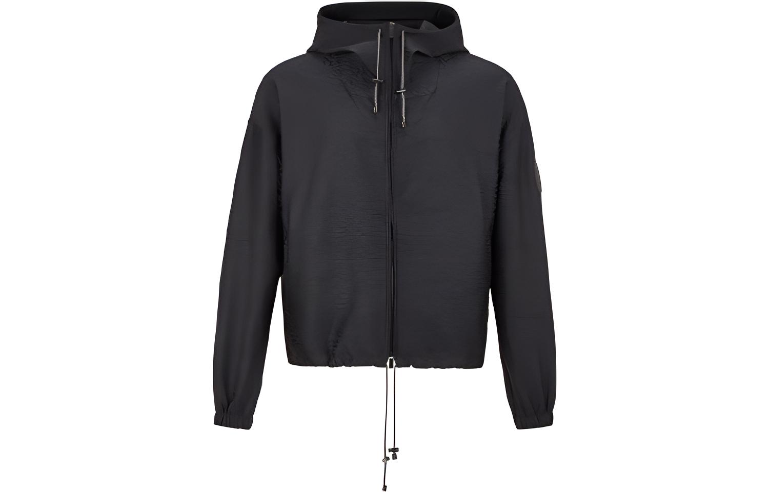 Emporio Armani Solid Color Casual Drawstring Hoodie Jacket 91R380-91205-0999