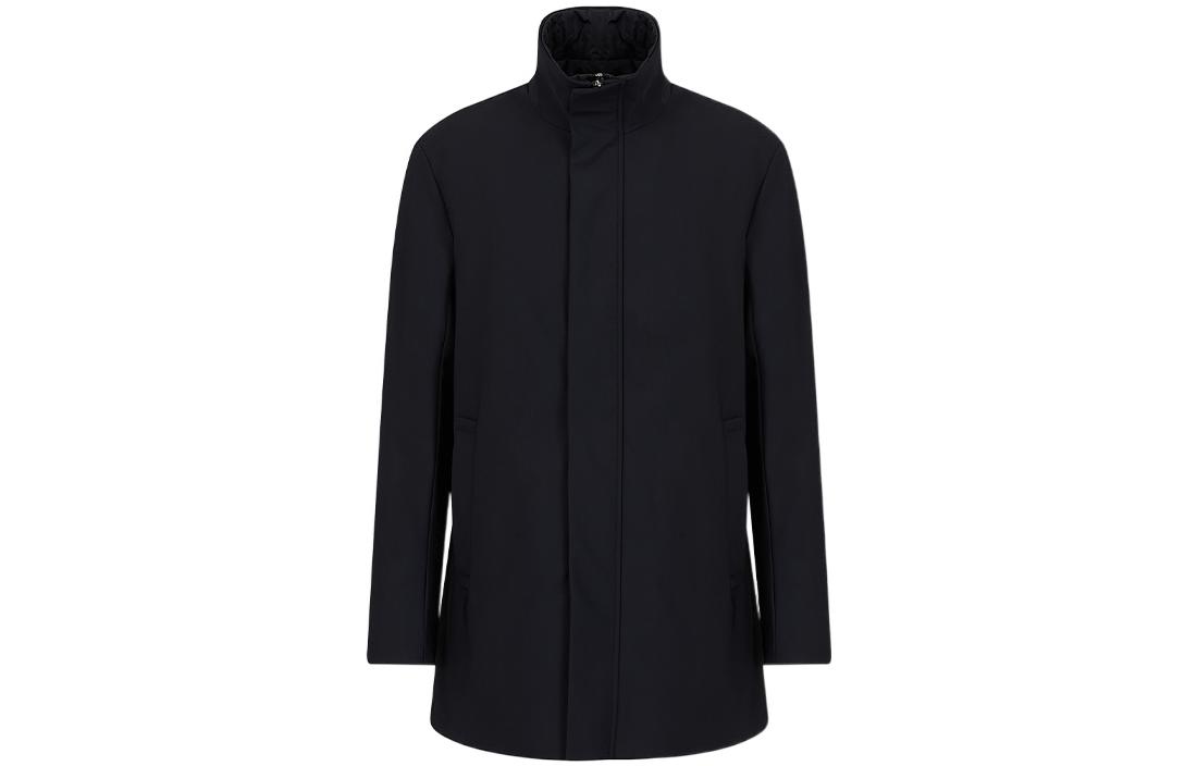 Emporio Armani Solid Color Casual Windbreaker Jacket - Black 8N1LB1-1NZAZ-0920
