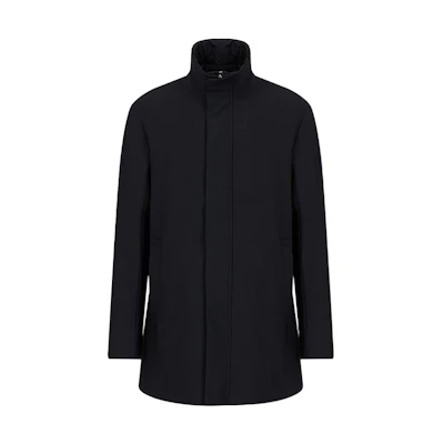 Emporio Armani Solid Color Casual Windbreaker Jacket - Black 8N1LB1-1NZAZ-0920
