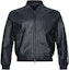 Order Emporio Armani Solid Color Double-Zip Leather Jacket - Dark Blue 41B5BP-41P5B-9220