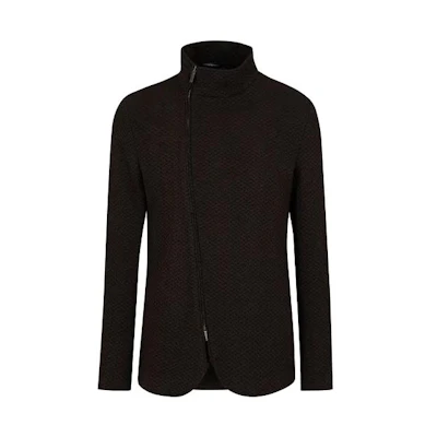 Emporio Armani Solid Color High-Neck Zipper Jacket H41G30-E1426-1477