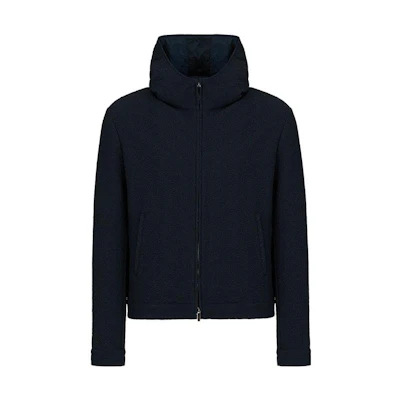 Emporio Armani Solid Color Hooded Long-Sleeve Jacket B1R410-B12161-0922