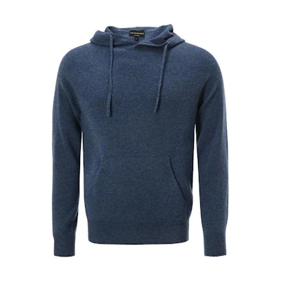 Emporio Armani Solid Color Hooded Ribbed Knit Sweatshirt 3K1MY9-1MF8Z-0724