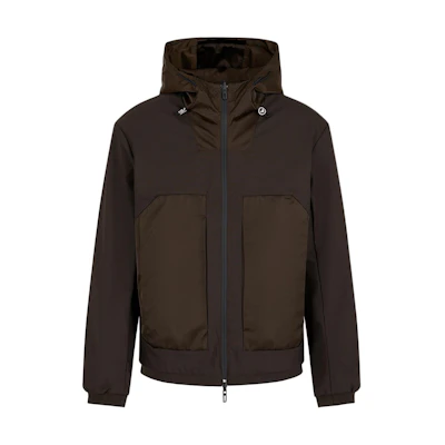 Emporio Armani Solid Color Hooded Zip Jacket Army Green 6R1B861-NIDZ1-0583