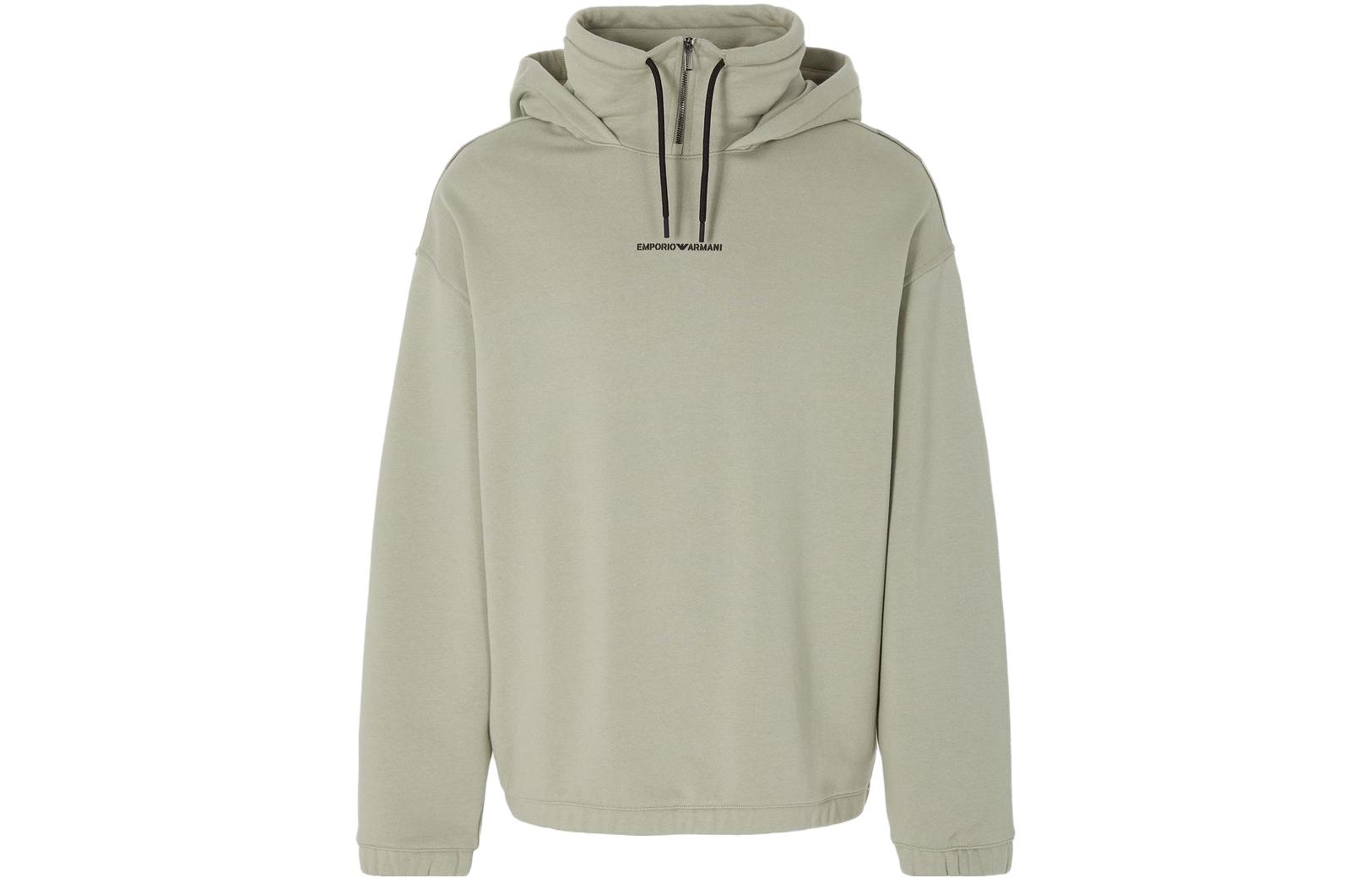 Emporio Armani Solid Color Hoodie Long Sleeve Light Green 6R1ME61-JWPZ1-0606