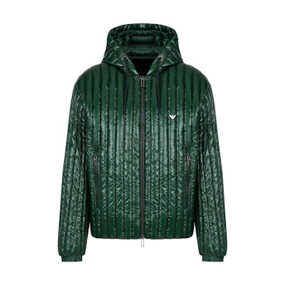 Emporio Armani Solid Color Hoodie Slim Fit Long Sleeve Jacket 6R1B791-NKZZ1-0565