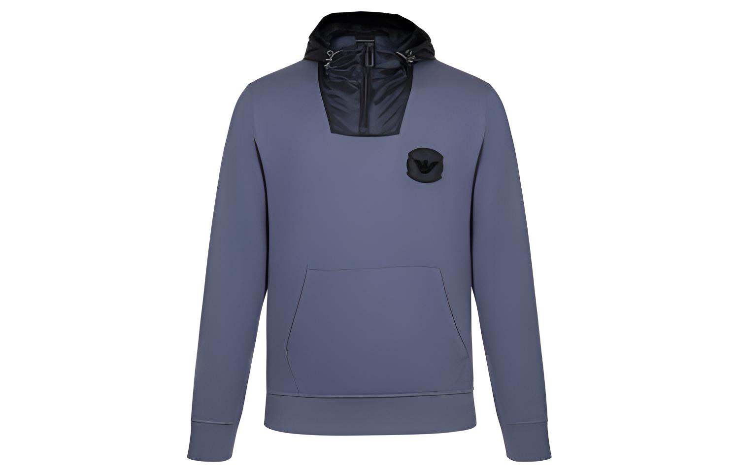 Emporio Armani Solid Color Hoodie Smog Blue 6G1MP3-1JJUZ-0746