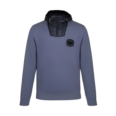 Emporio Armani Solid Color Hoodie Smog Blue 6G1MP3-1JJUZ-0746