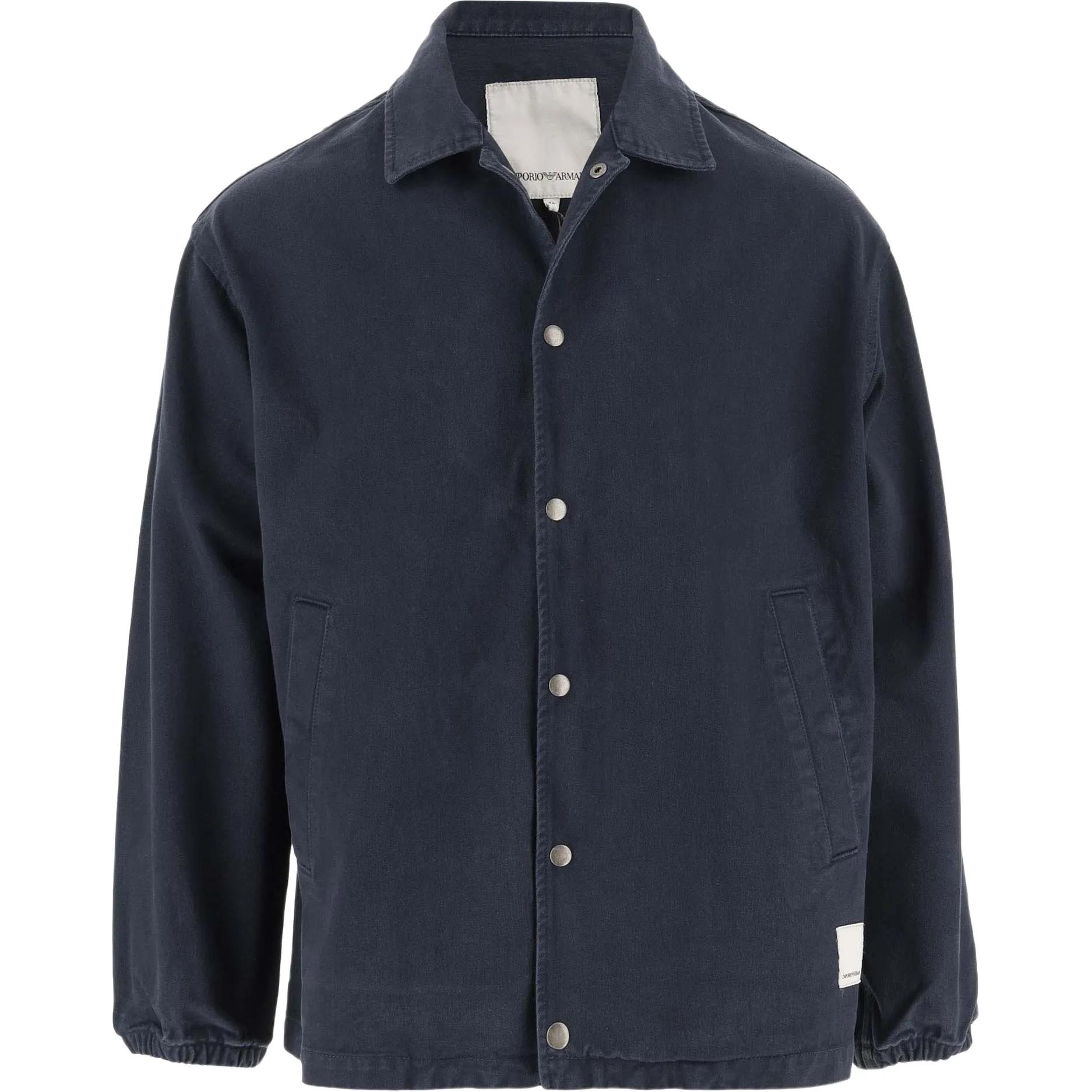 Emporio Armani Solid Color Long-Sleeve Jacket - Blue 3D1B9K-1K2TZ-09L1