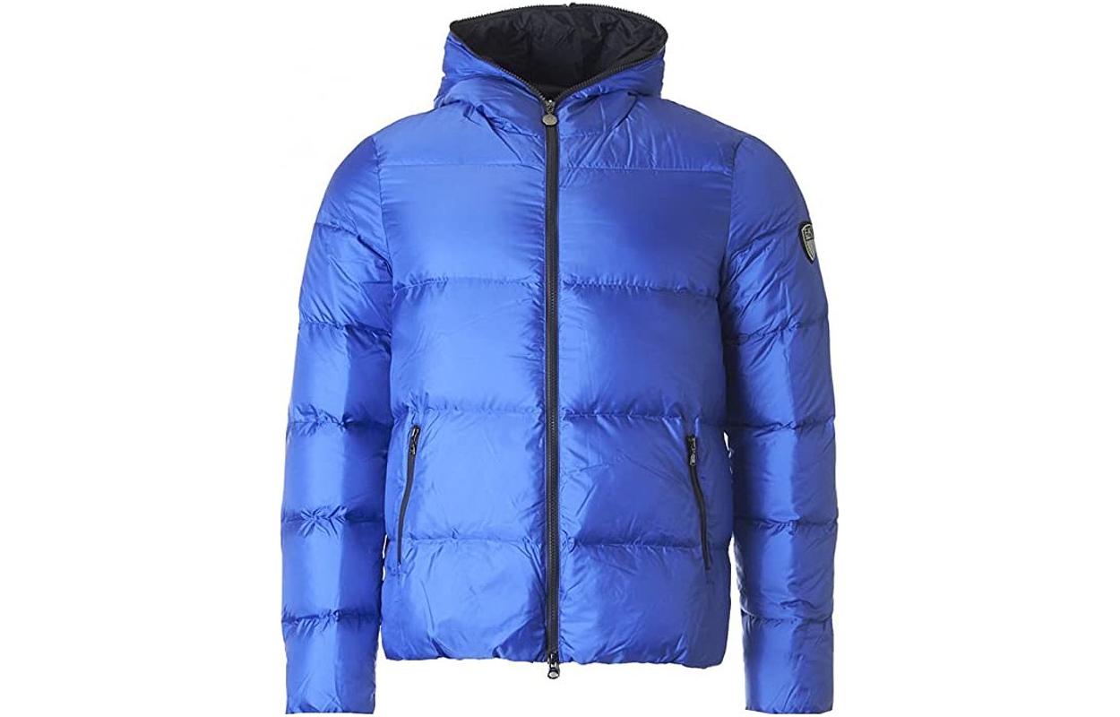 Emporio Armani Solid Color Long Sleeve Hoodie Jacket - Blue 271214-5A386-14333