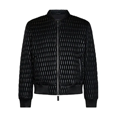Emporio Armani Solid Color Long Sleeve Zip Jacket H41R89-E1P89-999