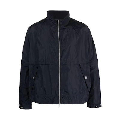 Emporio Armani Solid Color Navy Blue Stand Collar Jacket 6R1BZ0-1NAVZ-0920