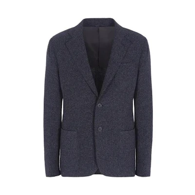 Emporio Armani Solid Color Slim Fit Single-Breasted Jacket - Blue 8WGGG02BT-04KA1-FBW6