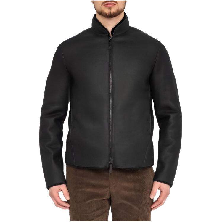 Emporio Armani Solid Color Stand Collar Zipper Jacket SCR39P-SCP30-999