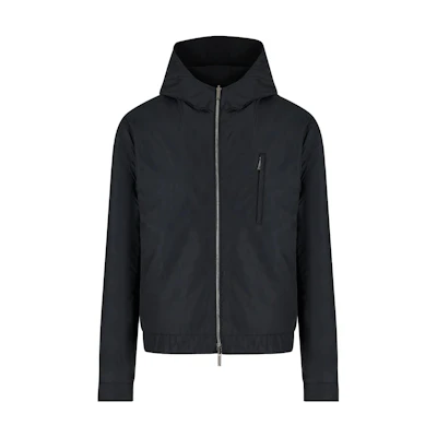 Emporio Armani Solid Color Zip-Up Hoodie Jacket Men’s Blue H41R41-E1061-1999