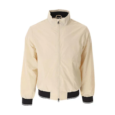 Emporio Armani Solid Color Zip-Up Jacket White 3DPB07-PN27Z-1946