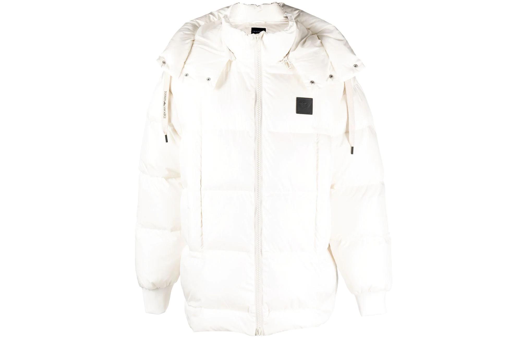 Emporio Armani Solid Color Zip-Up Jacket with Stand Collar 6L1BU4-1NQTZ-0101
