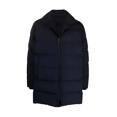 Emporio Armani Solid Color Zip-Up Puffer Jacket - Blue. 8N1LA5-1NLRZ-0920