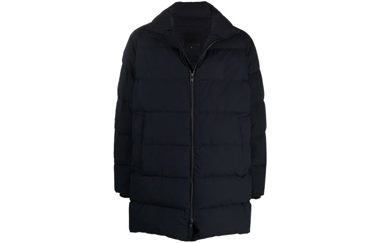 Order 엠포리오 아르마니 솔리드 컬러 지퍼 퍼퍼 재킷 - 블루. 8N1LA5-1NLRZ-0920