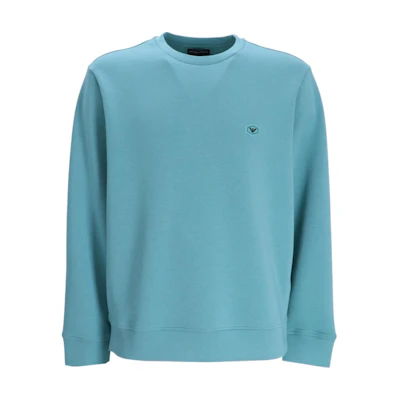 Emporio Armani Solid Crewneck Long-Sleeve Sweatshirt Men’s Light Blue 8N1MD1-1JHSZ-0744