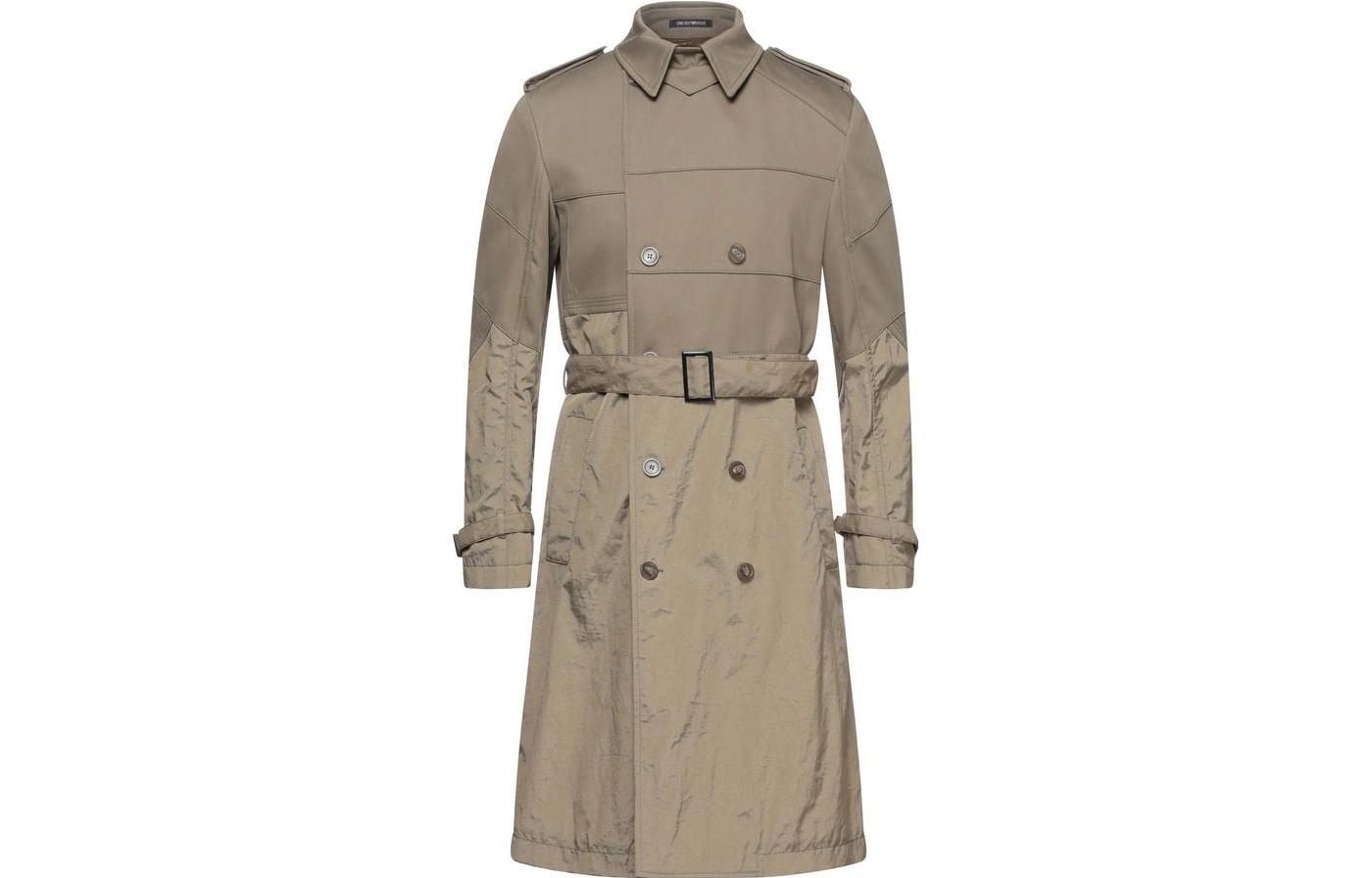 Emporio Armani Solid Double-Breasted Long Sleeve Jacket 6GPB03-PN28Z-2806