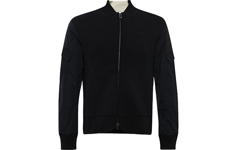 Emporio Armani Solid Full-Zip Jacket in Navy Blue 6Z1BX1-1MQZZ-0922