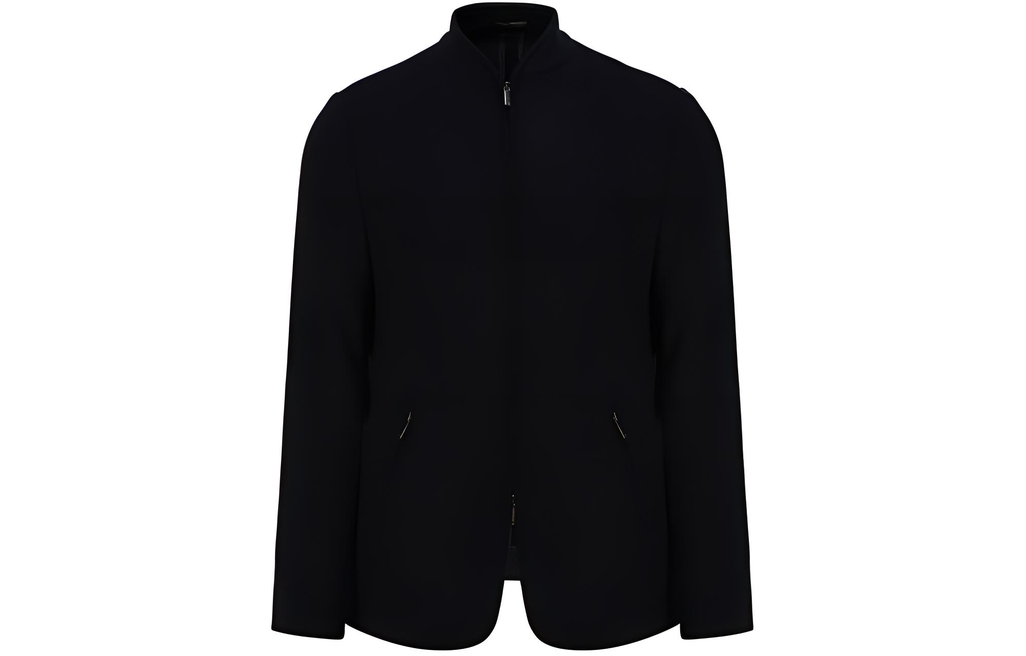 Emporio Armani Solid High-Neck Zip Jacket Deep Blue B1G410-B1452-922