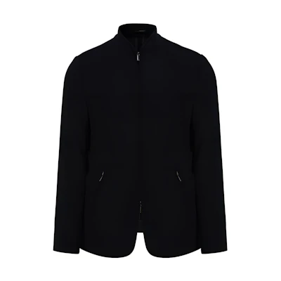 Emporio Armani Solid High-Neck Zip Jacket Deep Blue B1G410-B1452-922
