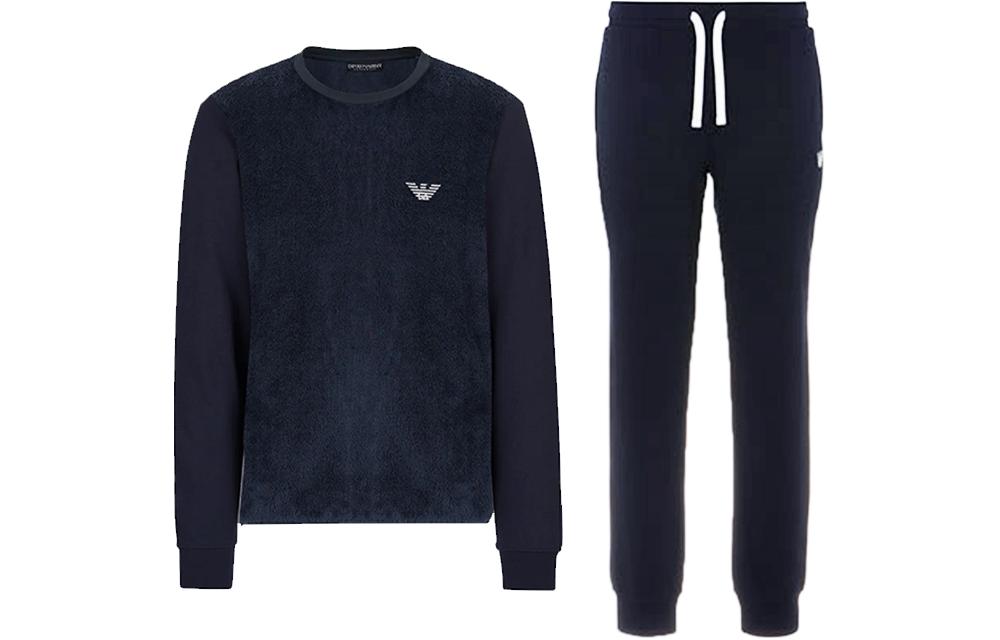Emporio Armani Solid Logo Crewneck Sweatshirt Set Deep Blue 2F5801-11943-00135