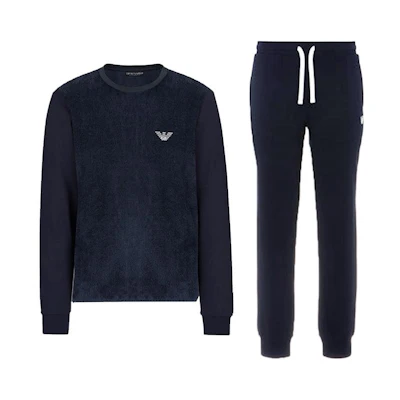 Emporio Armani Solid Logo Crewneck Sweatshirt Set Deep Blue 2F5801-11943-00135