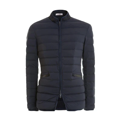 Emporio Armani Solid Navy Blue Zip-Up Jacket ZCG10W-ZCW18-922