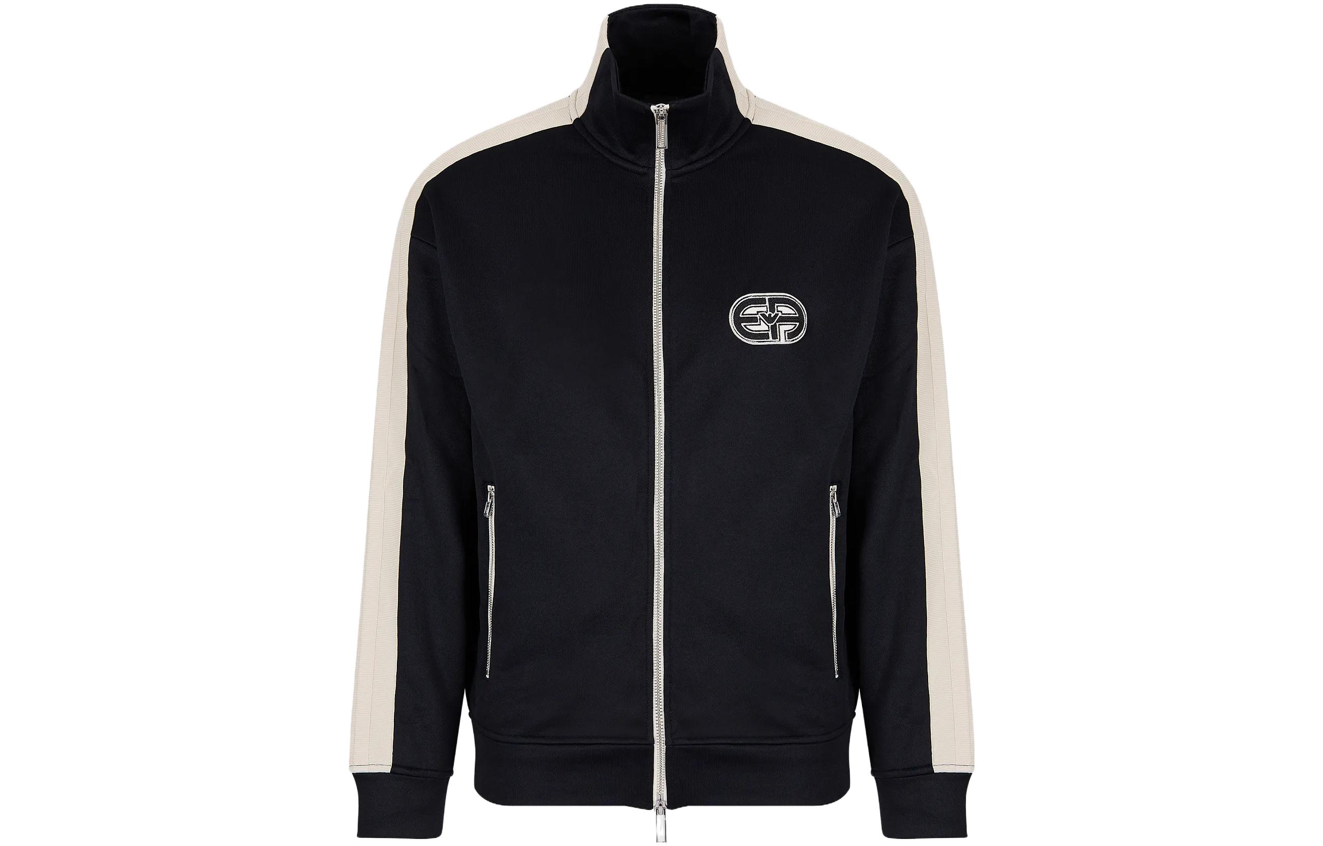 Emporio Armani Solid Navy High-Neck Zip Jacket - SS23 Collection 3R1MCX1-JLYZ1-0920