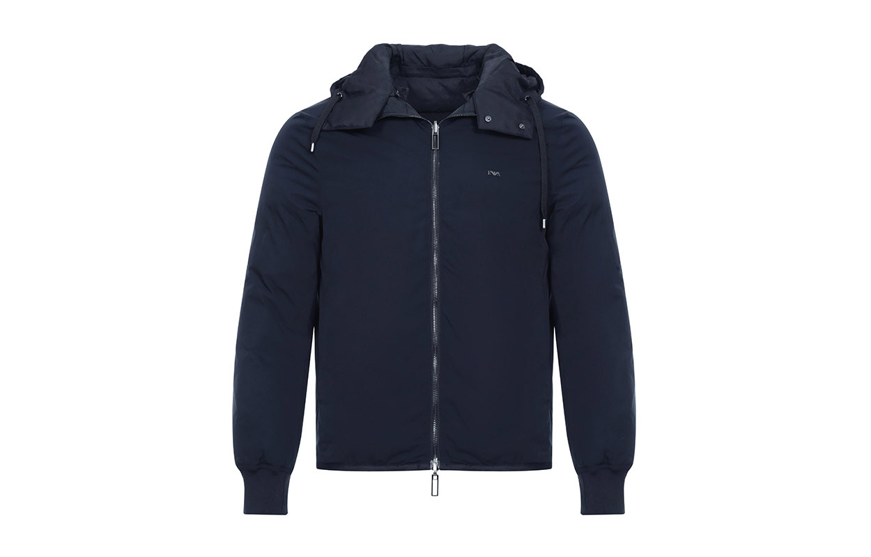 Order CHAQUETA ACOLCHADA CON CAPUCHA Y CORDÓN EMPORIO ARMANI AZUL MARINO 6Z1BQ8-1NGAZ-0920