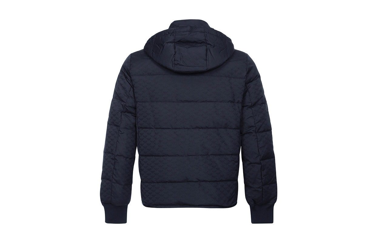 Purchase CHAQUETA ACOLCHADA CON CAPUCHA Y CORDÓN EMPORIO ARMANI AZUL MARINO 6Z1BQ8-1NGAZ-0920