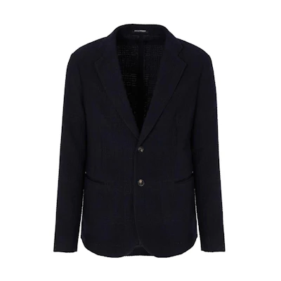 Emporio Armani Solid Navy Single-Breasted Blazer Jacket H41G37-E1420-1920