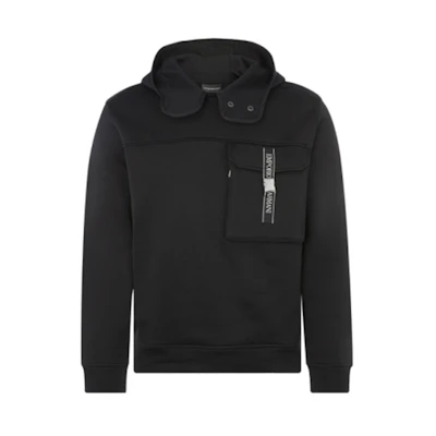Emporio Armani Solid Pullover Hoodie - Deep Sky Blue 6H1M76-1JEYZ-0920