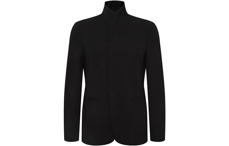 Emporio Armani Solid Simple Stand Collar Blazer Jacket Black 91G97S-91S10-999