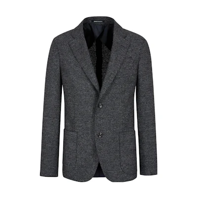 Emporio Armani Solid Single-Breasted Button Jacket - Grey H41GC7E18031632